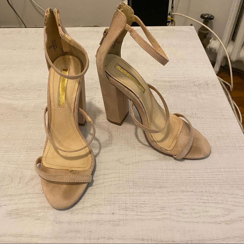 Lulus Beige Open Toe Block Heel - image 2